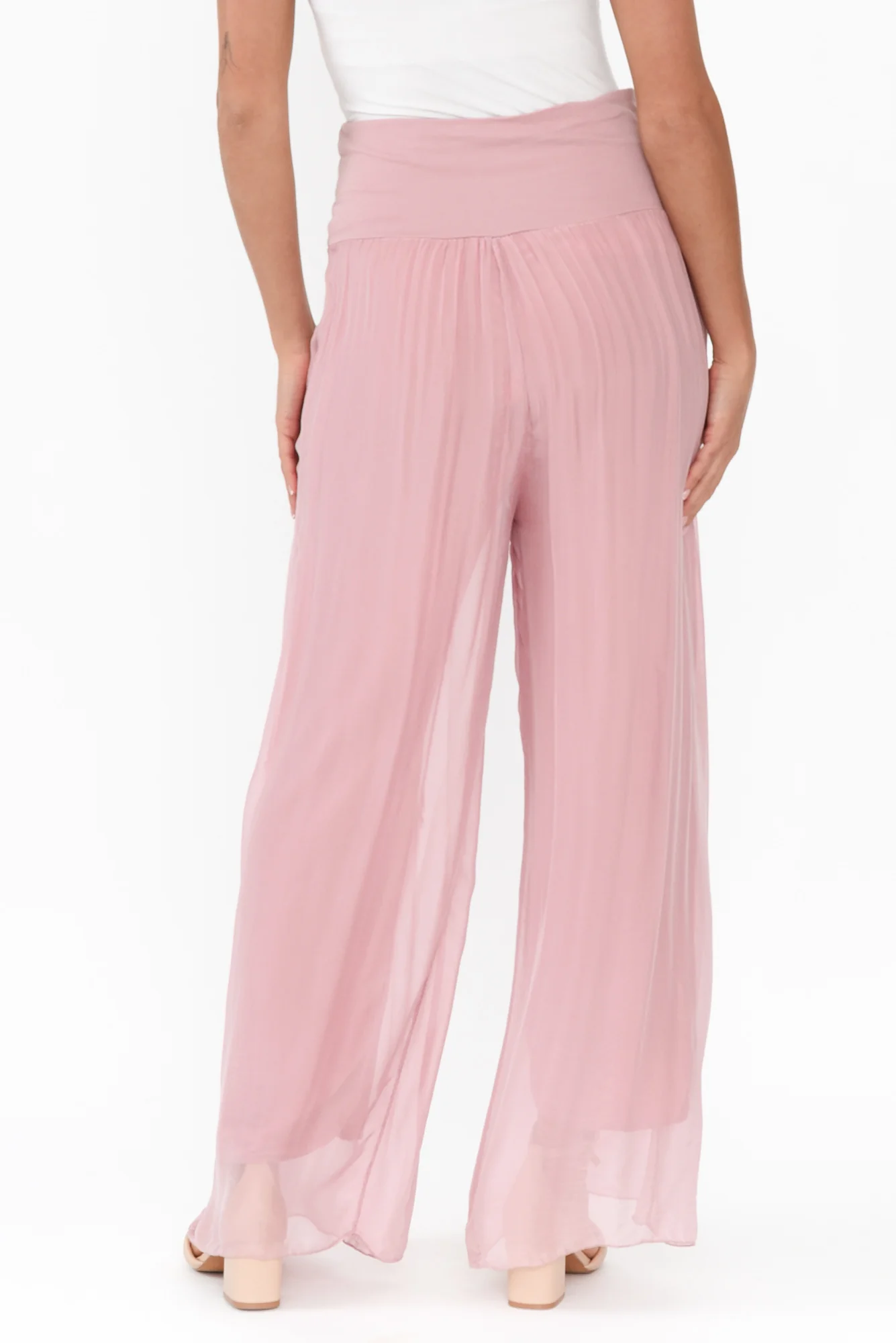 Reba Pink Silk Layer Pants - Image 4