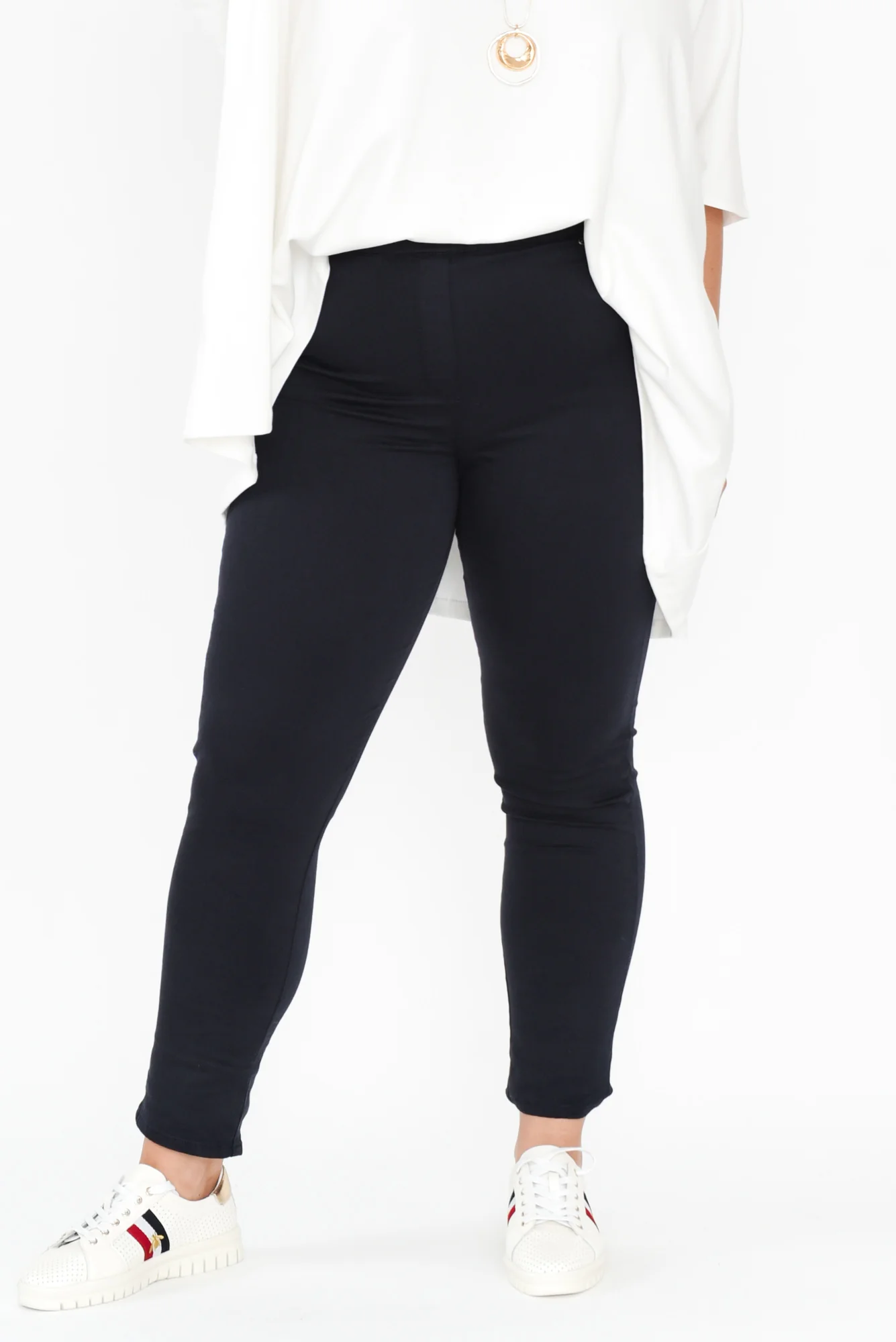 Reed Navy Stretch Cotton Pants - Image 7