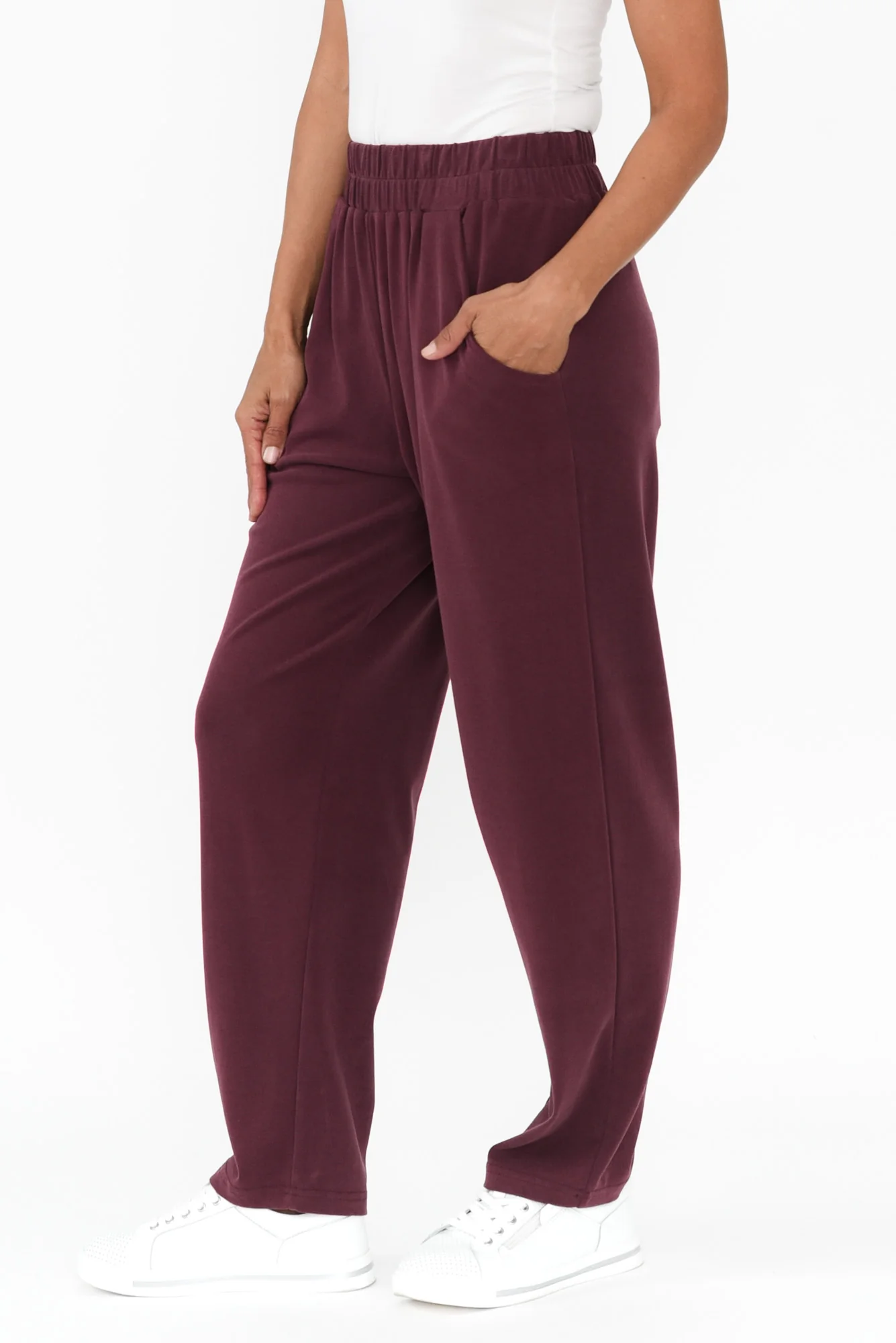Rosario Burgundy Relaxed Pants - Image 3
