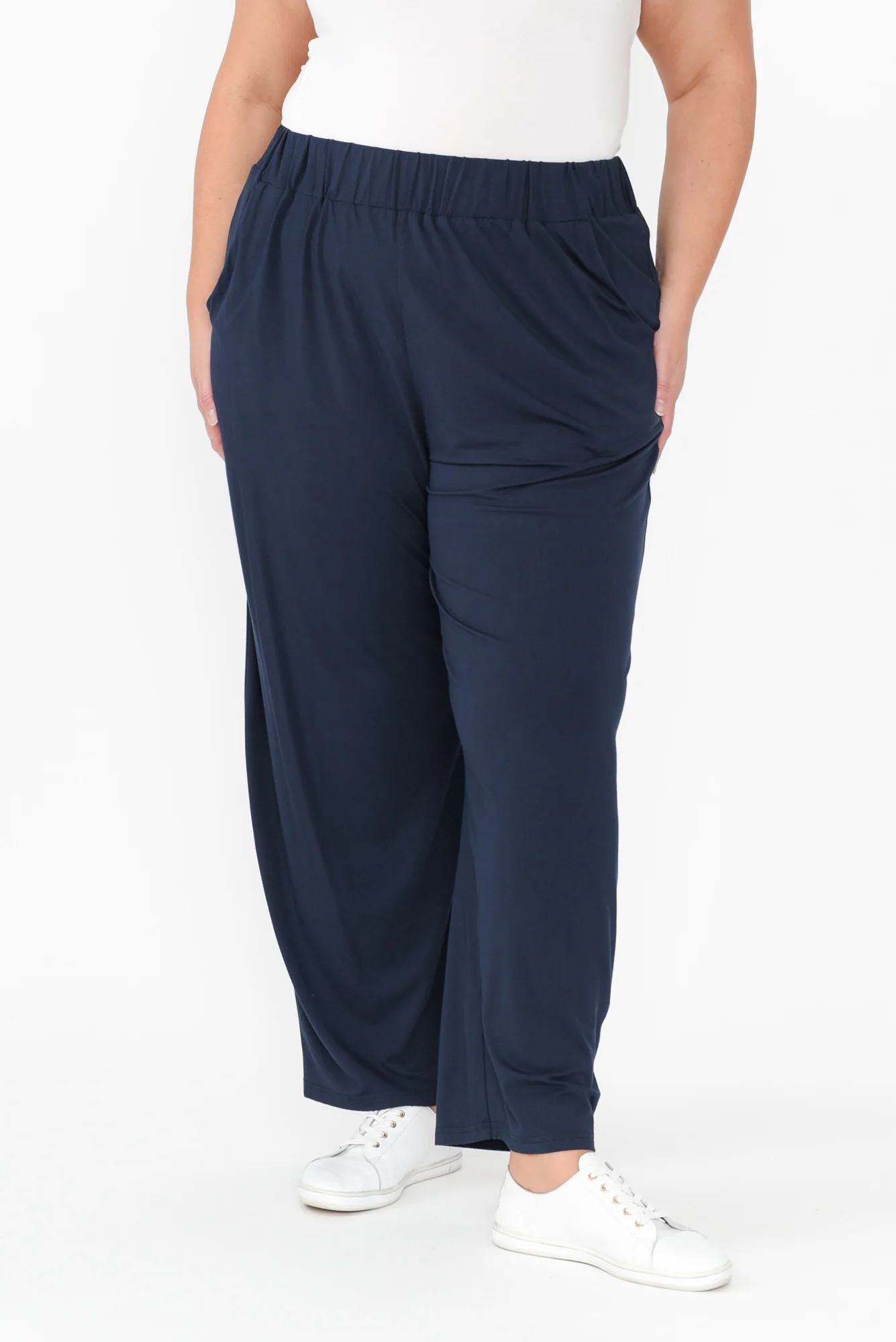 Rosella Navy Bamboo Pants - Image 10