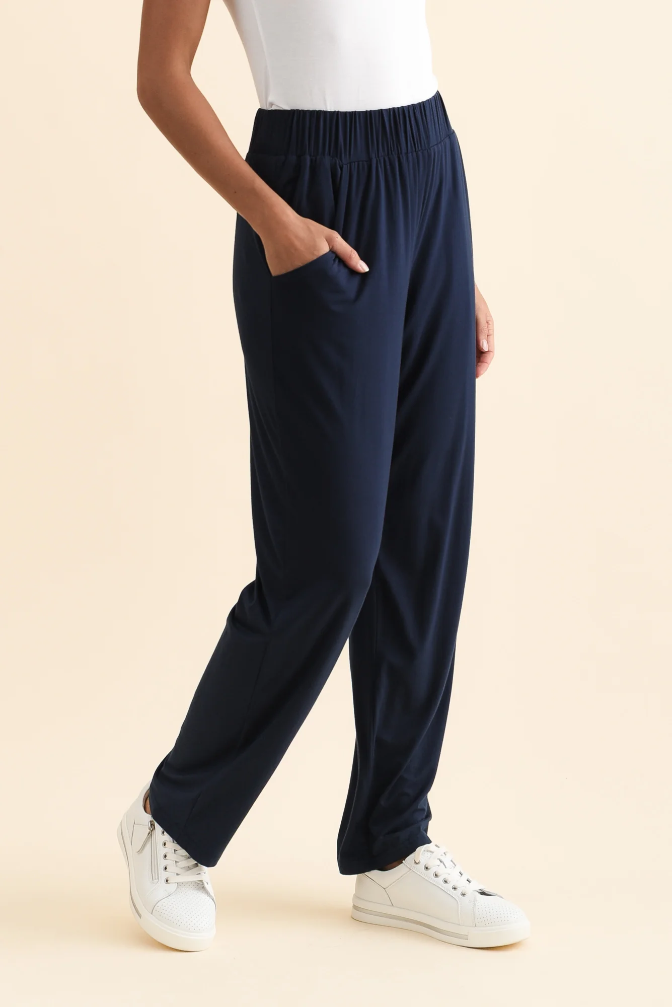 Rosella Navy Bamboo Pants - Image 3