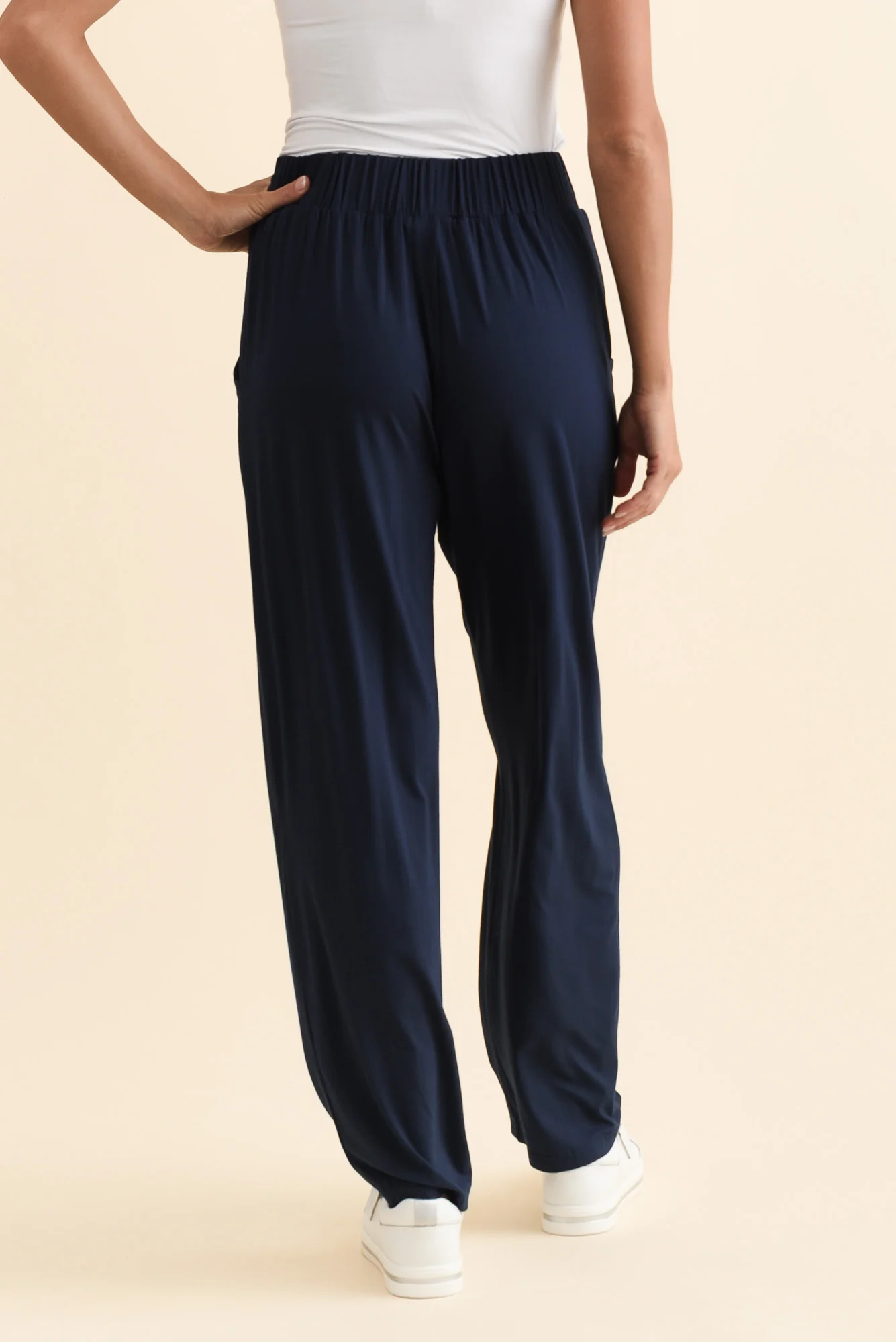 Rosella Navy Bamboo Pants - Image 4