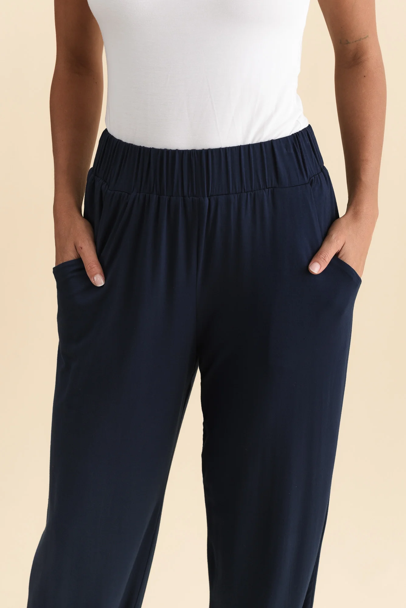 Rosella Navy Bamboo Pants - Image 5