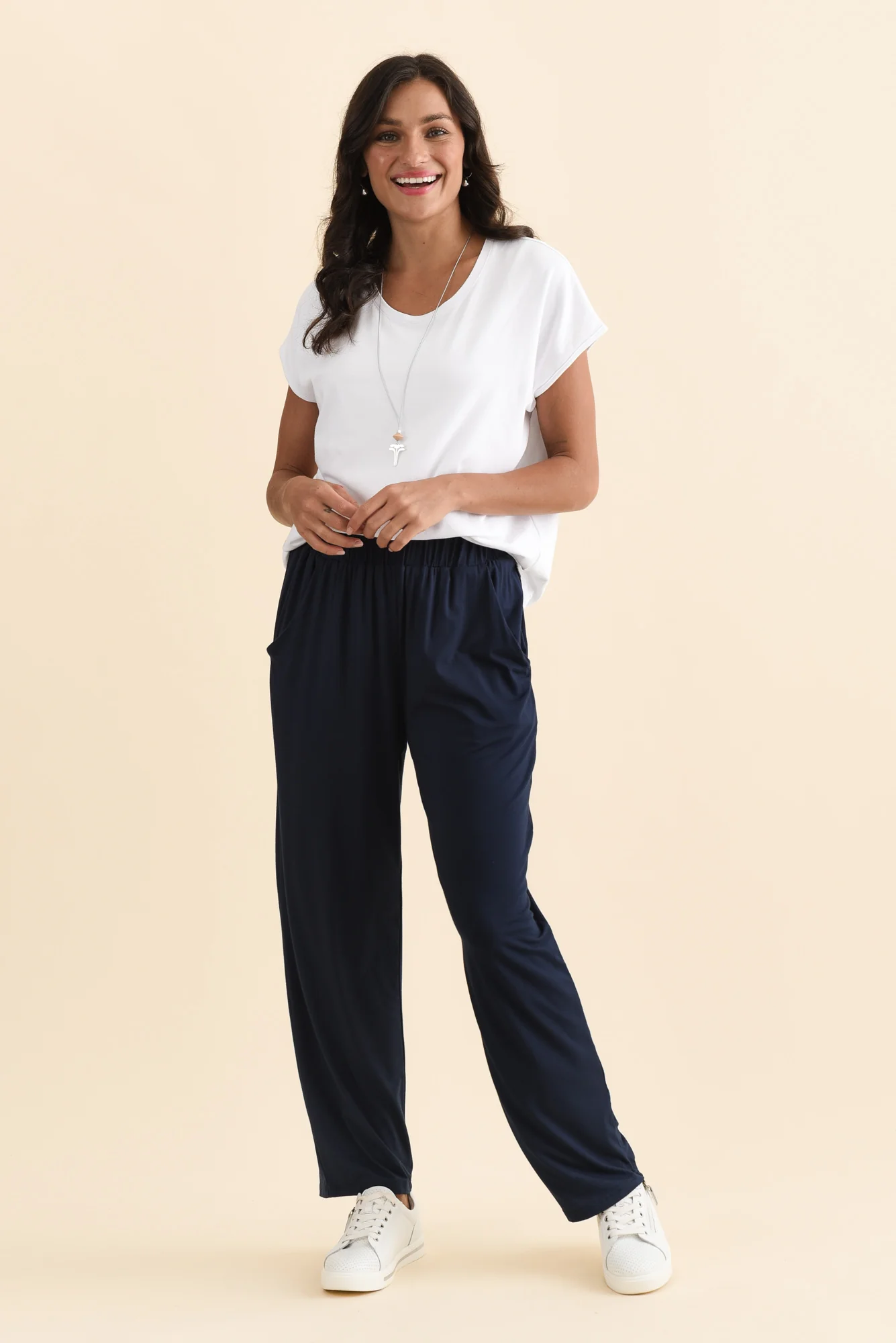 Rosella Navy Bamboo Pants - Image 7