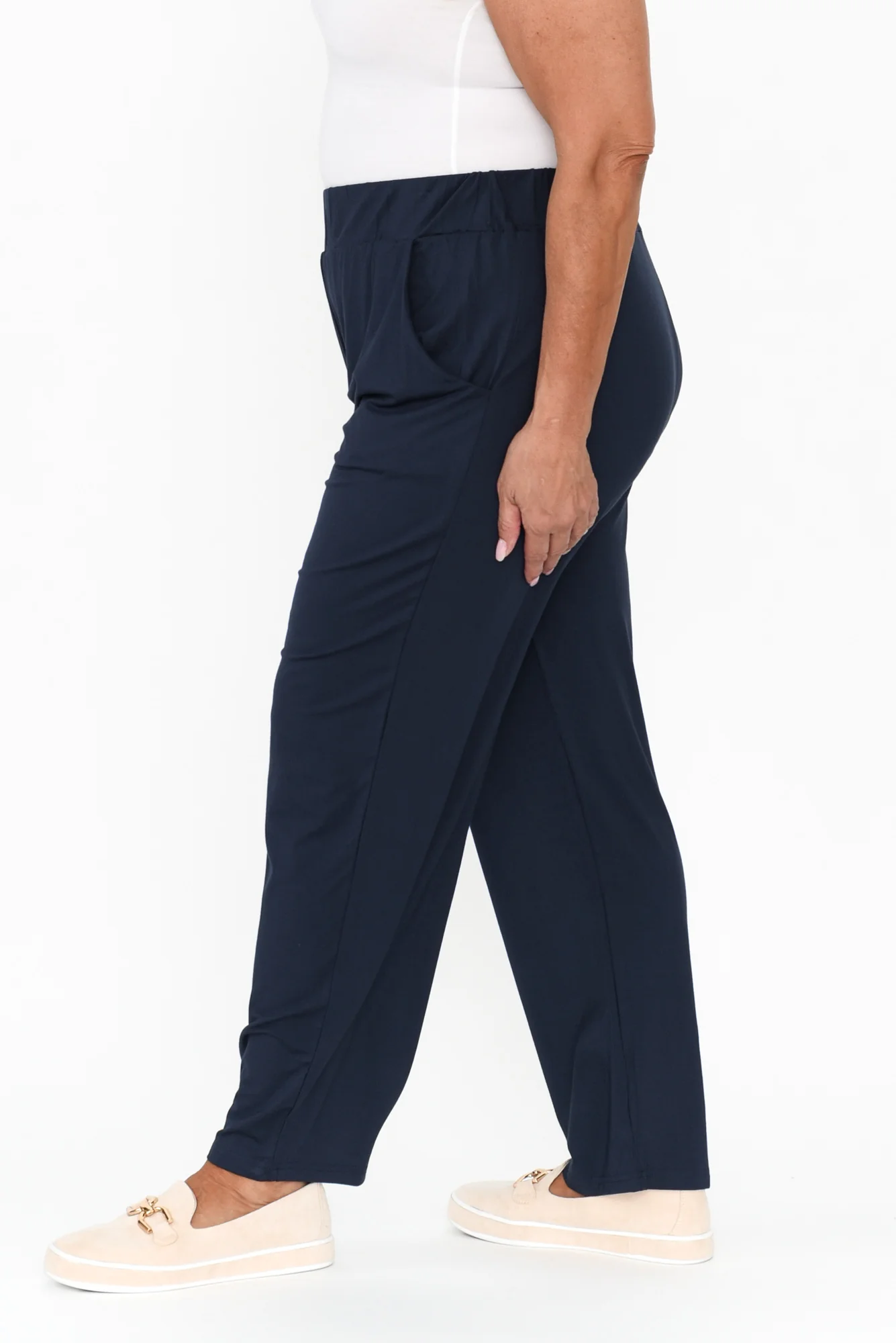 Rosella Navy Bamboo Pants - Image 8
