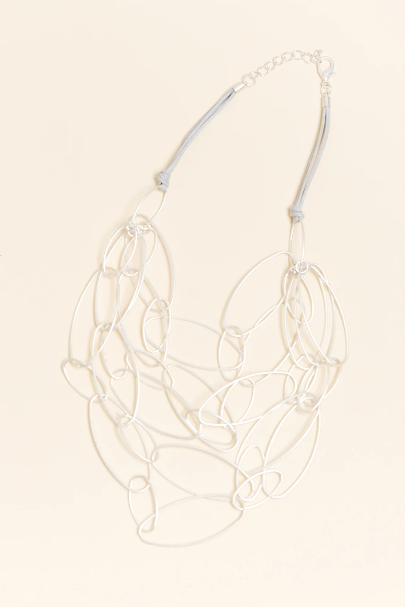 Sara Silver Linked Necklace