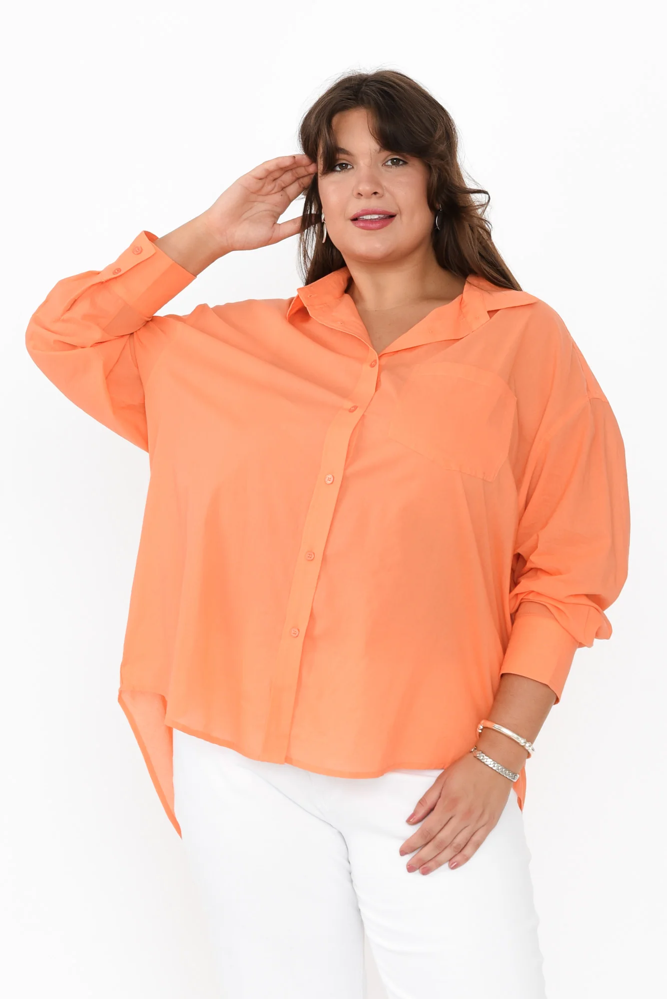 Seattle Orange Cotton Shirt - Image 6