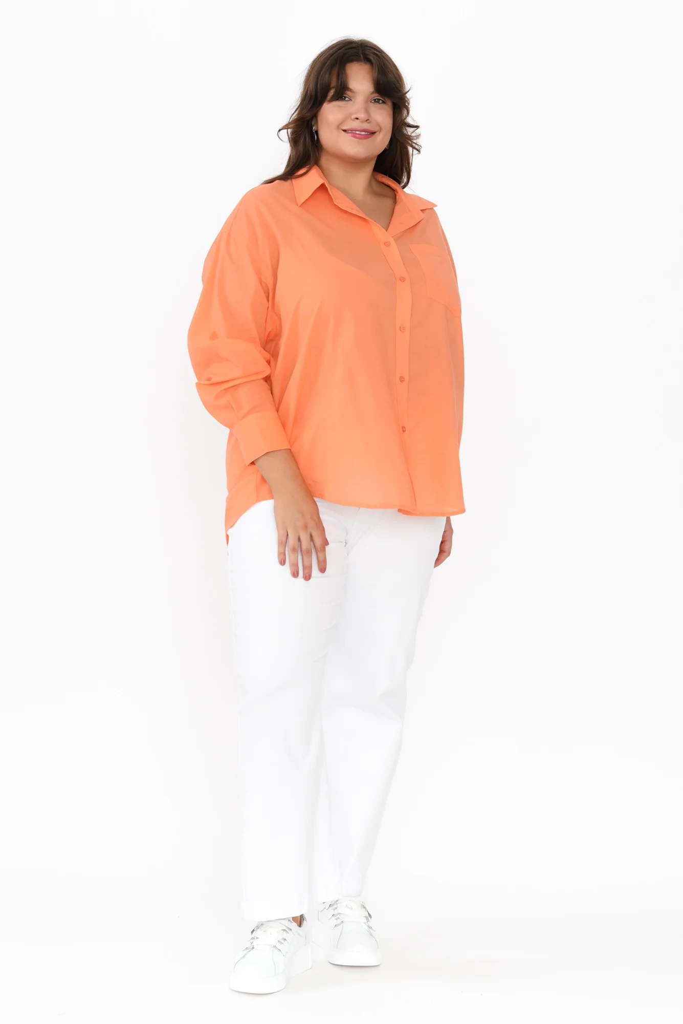 Seattle Orange Cotton Shirt - Image 7