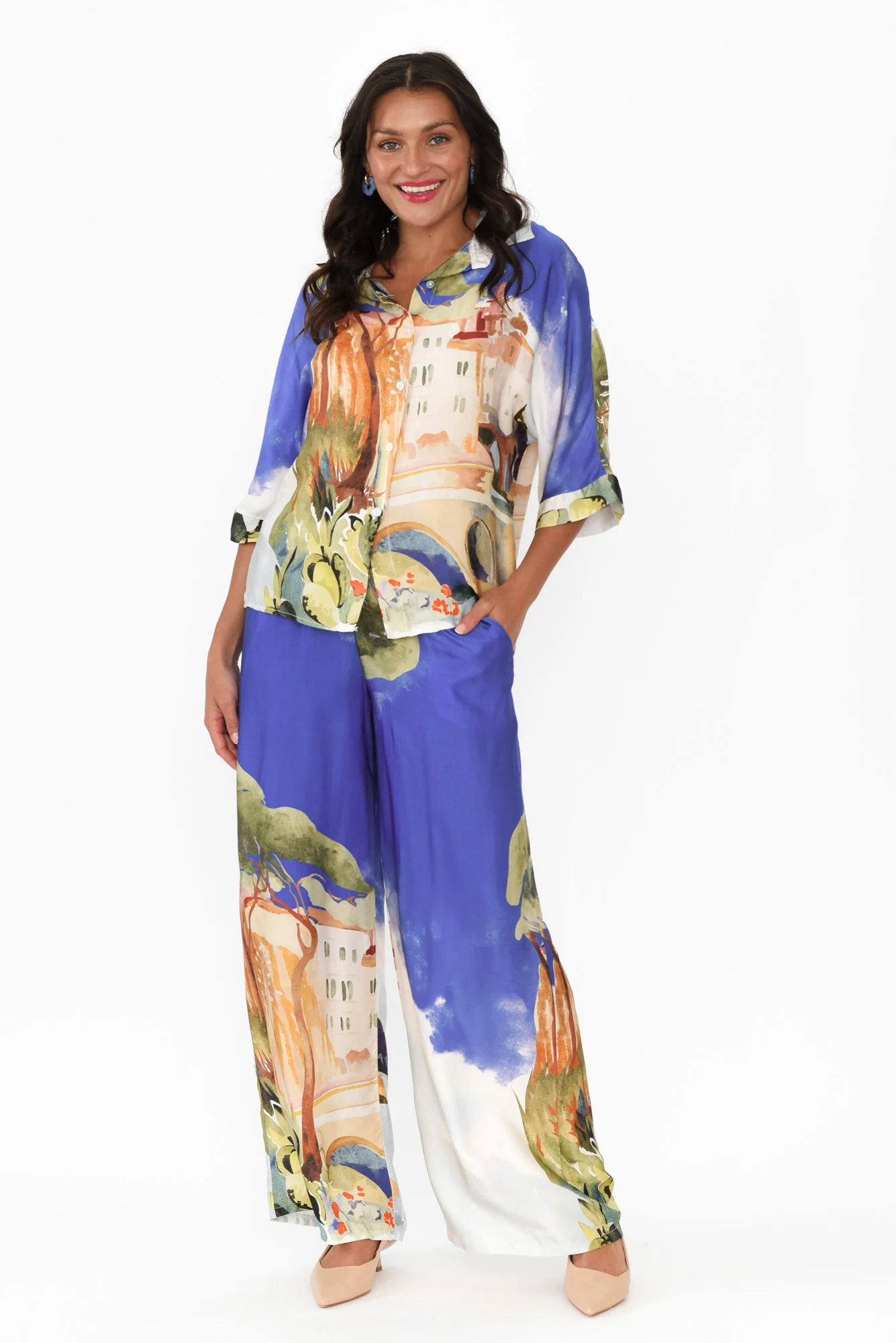 Sharee Cobalt Vista Collared Shirt - Image 6