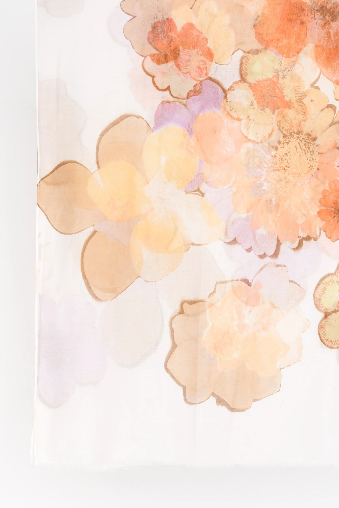 Sia Orange Floral Scarf - Image 2