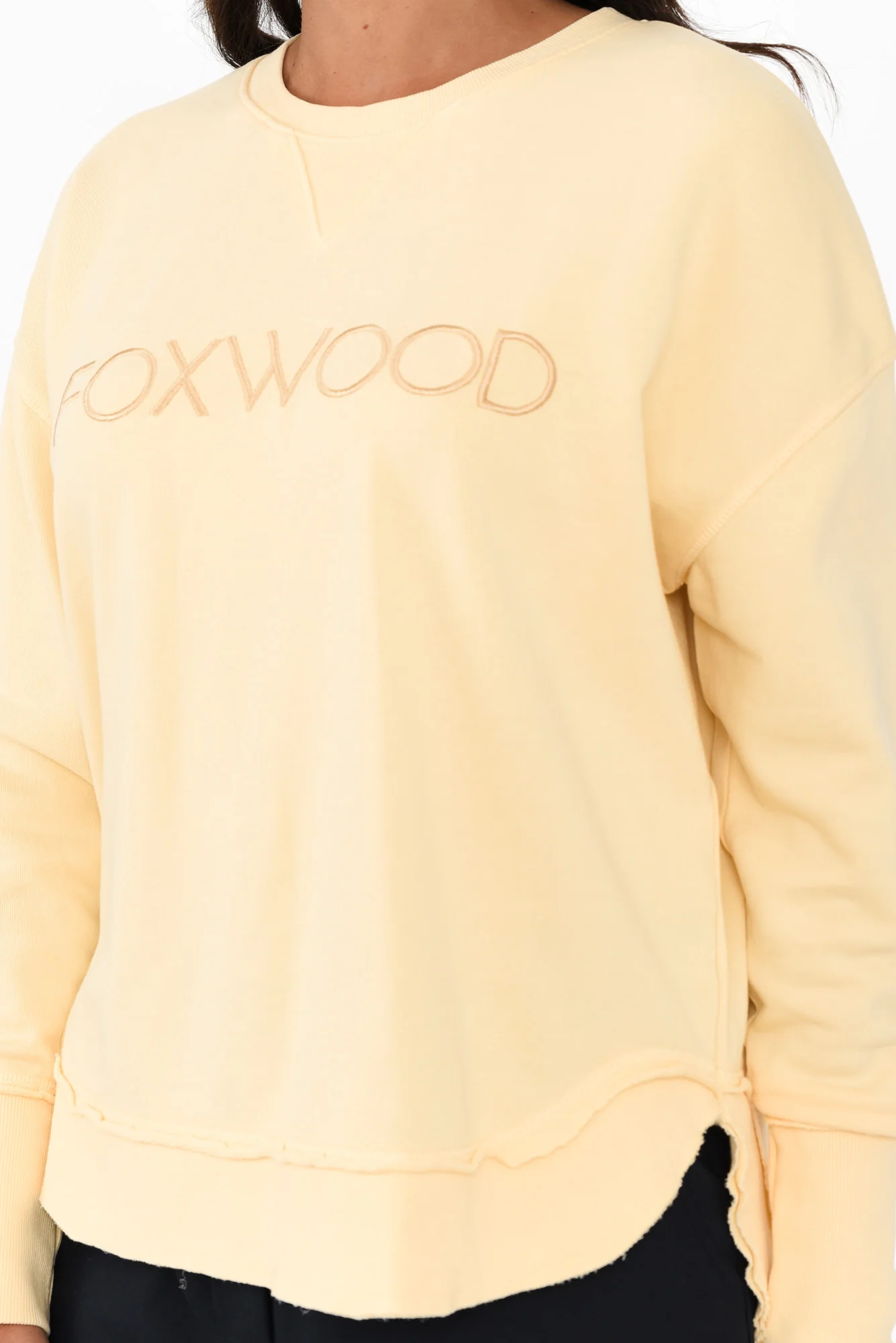 Simplified Yellow Crewneck Sweatshirt - Image 5