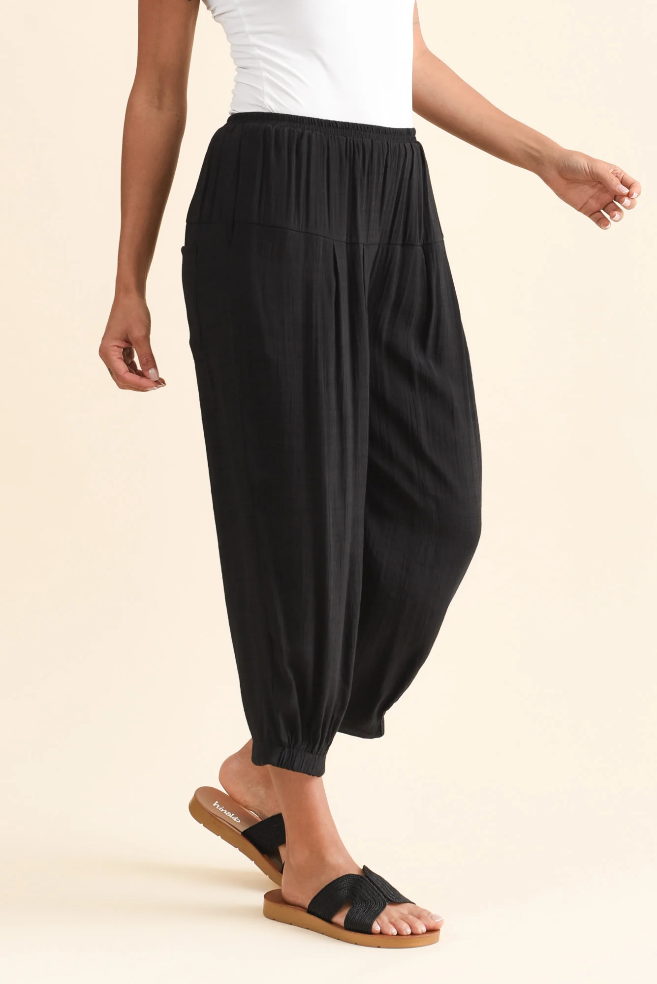 Vanita Black Pocket Pants - Image 3
