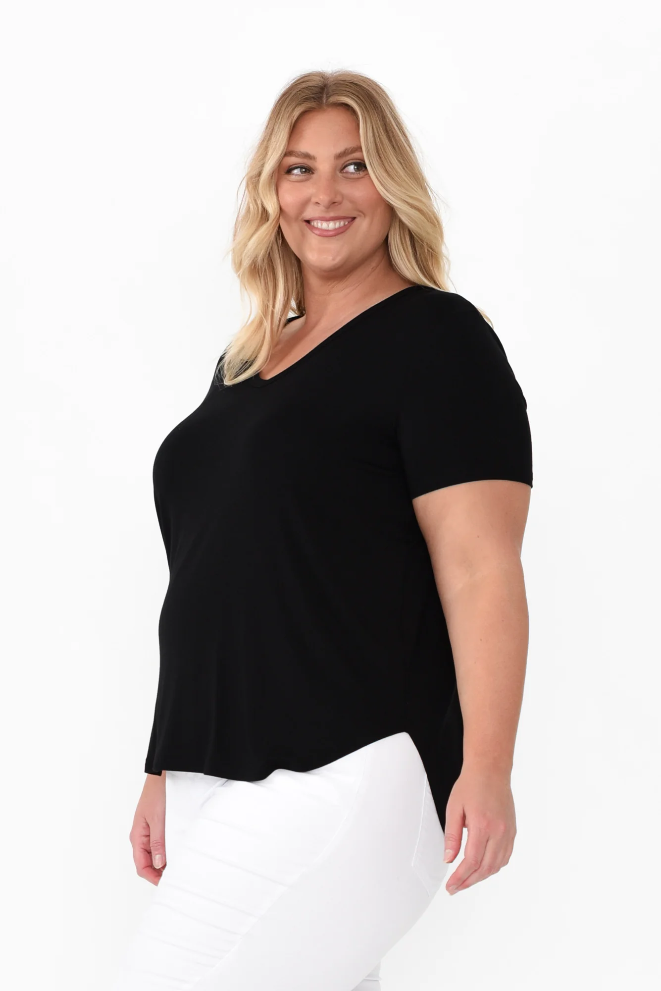 Veronica Black Bamboo Tee - Image 10