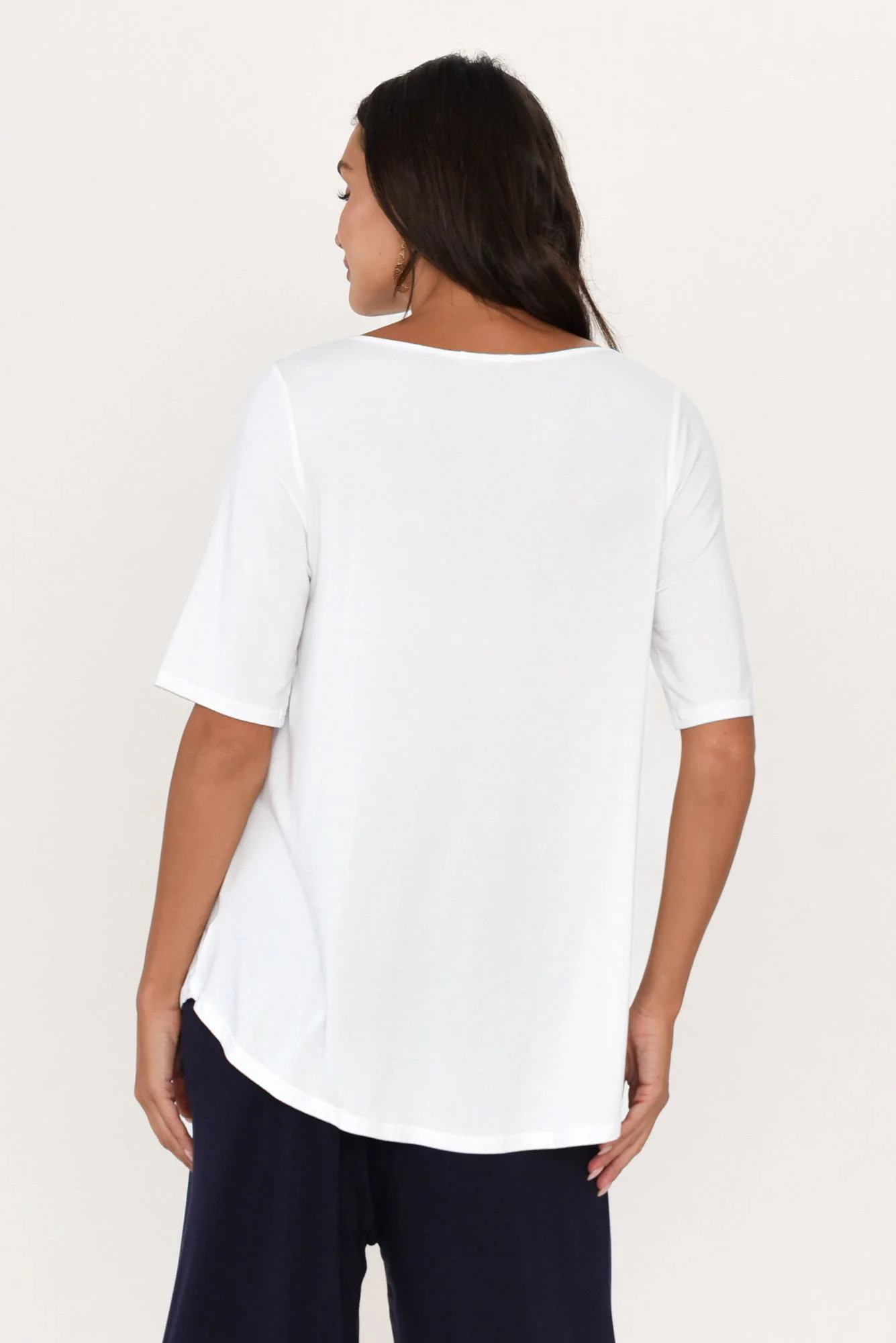 Buttery White Half Sleeve Tee - Image 6