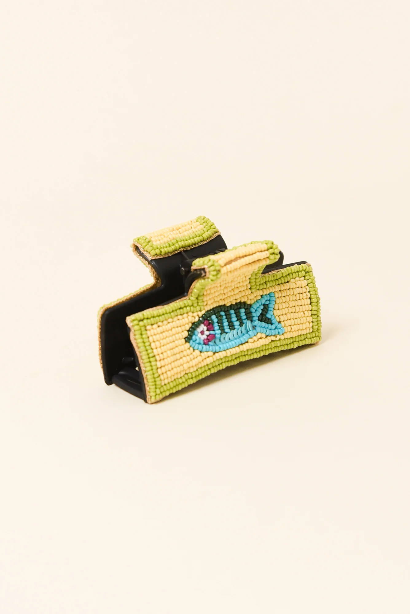 Yellow Sardines Beaded Claw Clip - Image 2