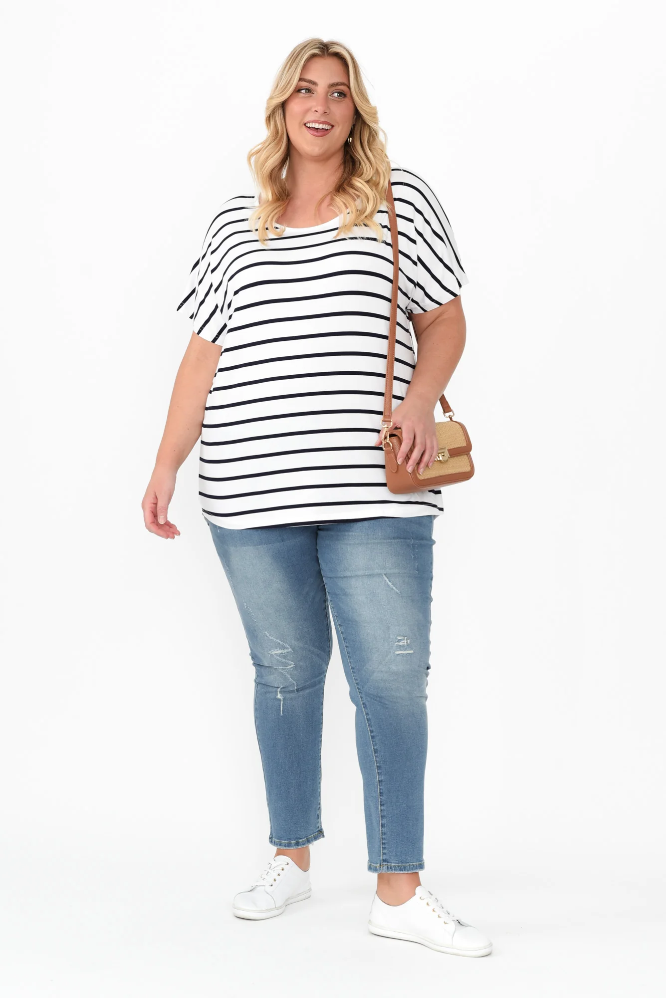 Zadie Distressed Blue Stretch Jeans - Image 13