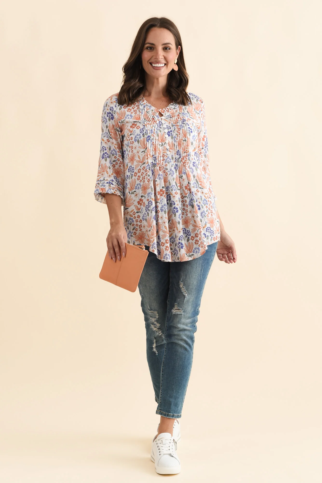 Zadie Distressed Blue Stretch Jeans - Image 3